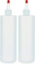 BRIGHTFROM Empty Squeeze Bottles 16 OZ, 2 PACK, BPA Free Squirt Containers for Condiments and Arts