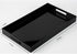 Glossy Black Sturdy Acrylic Serving Tray with Handles, 12x20 Inch, Kitchen Countertop, Makeup Drawer Organizer
