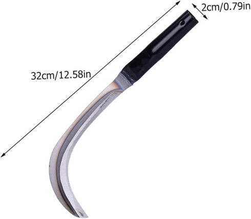 YARNOW 2Pcs Steel Willow Leaf Sickle, Fierce Farming Weeder, Gardening Hand Tool for Harvesting Grass and Weeding