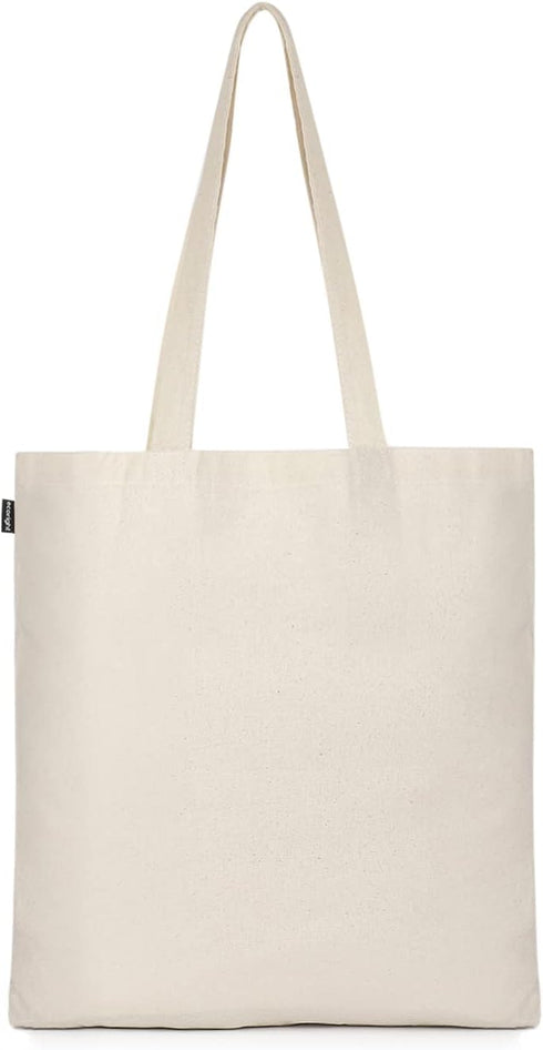 Ecoright Canvas Reusable Cotton Tote Bag for Women, School, Grocery, Shopping, Beach