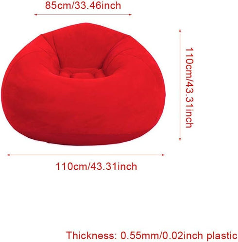 YtotY Beanless Bag Inflatable Chair, Air Sofa Outdoor Inflatable Lazy Sofa Chair No Filler,Washable Couch Bean Bag