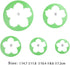 SK 5-Piece Peony Fondant Cutters Set, Sugarcraft Modeling Tools Kit for Cake Decoration, Green