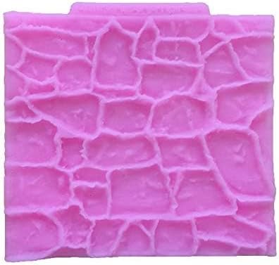 2 Pieces Rock Texture Silicone Lace Mold, Food Grade Cake Molds for Candy, Icing, Biscuit Decor, Chocolate, Polymer Clay