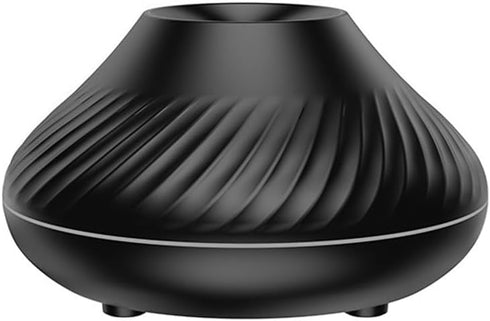 Simulation Flame Aromatherapy Machine, USB Small Air Humidifier with Colorful Flame Effect (Black)