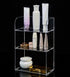 Jusalpha 3 Tier Clear Acrylic Bathroom Organizer Shelf for Cosmetic Perfume Makeup Toy Spices, Multifunctional Sturdy