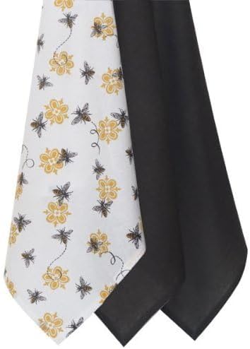Kay Dee Designs 3-Piece Cotton Flour Sack Towel Set - 26 by 26-Inch, Queen Bee