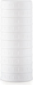 AOZITA 10 Pack REGULAR Mouth Mason Jar Lids, White Plastic Storage Caps for Ball & Kerr Mason/Canning Jars