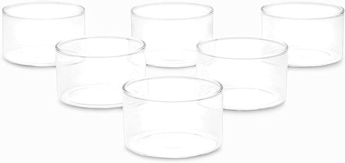 Borosil Small Glass Bowl for Dessert, 3.5 Oz, Set of 6, Lightweight Borosilicate Glass, Oven Safe, Clear Bowls