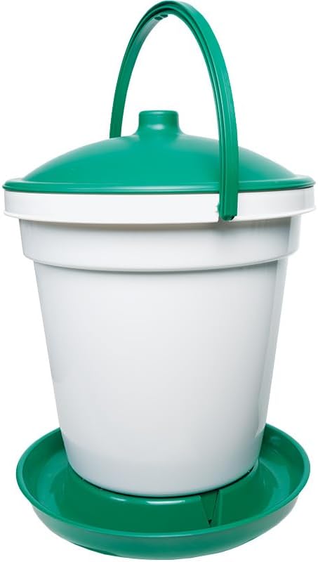 1 5 Premier Quick Clean Bucket Waterer for Chickens & Poultry - Gallon (White, Green, No Legs)