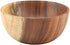 Yosoo Natural Hand-Made Solid Wood Bowl, Classic Large Round Acacia Wood Salad Soup Dining Bowl, 16x7 cm