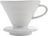 Restaurantware Restpresso 17 Ounce Coffee Dripper | 1 Reusable Coffee Cone with Drip Hole, White Ceramic Pour Over