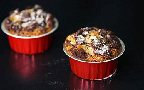 KEISEN 5oz Disposable Aluminum Foil Cups - Set of 24 for Muffin Cupcake Baking Utility Ramekin
