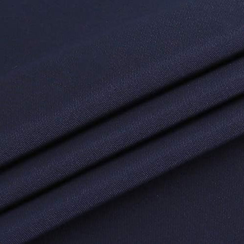 FOLINS&HOME Navy Blue Round Tablecloth 48 Inch Waterproof Heavy Duty Wrinkle Free Polyester Fabric Table Cover for