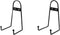 2pcs Black Metal Wall Mount Display Stands, 6 Inch Easel Plate Hanger for Plate, Book, Picture, Photo