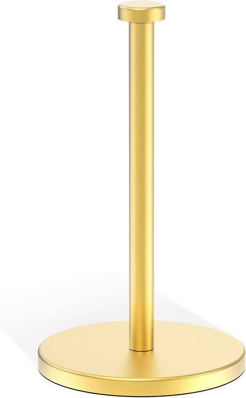 Gold Paper Towel Holder, VEHHE Paper Towel Holder Stand, Paper Towel Holder with Weighted Base, Countertop Paper Towel Holder with Suction Cups for Kitchen Bathrooms by VEHHE