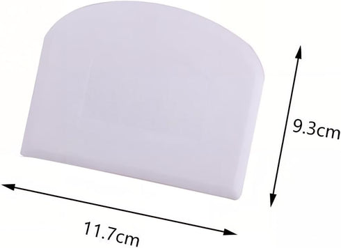 5-Pack Dough Scraper Bowl Food-safe Plastic Dough Cutter Flexible Bench Multipurpose Food Scrappers for Bread Dough Cake Fondant Icing