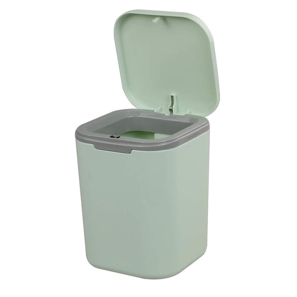 Tiny Countertop Trash Can, 0.5 Gallon with Push-Button, Green