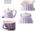 CHOOLD Elegant Flower Design Ceramic Sugar and Creamer Set, 7.5oz, with Lid Spoon, Coffee Serving Set, Wedding Gift