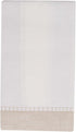 12 Package Caspari Linen Border Paper Linen Guest Towel Napkins in Natural, Per