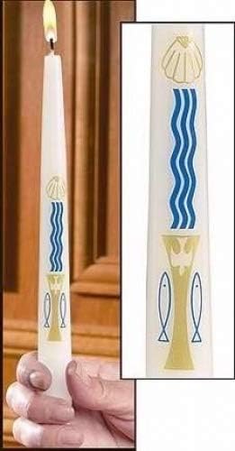 Will & Baumer Candle - Baptismal - Baptism By Water, 7/8 x 10