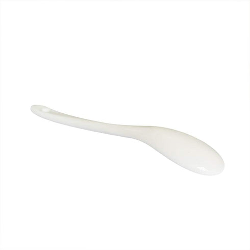 4 pcs Porcelain Egg Spoons, 5 Inch Ceramic Spoons for Coffee, Dessert, Yogurt, Tea