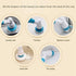 SUSIFT Set 3Flat,Dome,Corner Replacement Brush Heads for Hurricane Spin Scrubber with Multi-Function of and Adapter