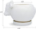 White Cow Ceramic Succulent Planter with Drainage Tray, Indoor Cow Stuff Pen Pencil Brush Holder Decor