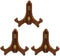 BANBERRY DESIGNS Walnut Wood Folding Easels, Premium Quality Display Plate Stand, 5 Inch, Set of 3 Pieces