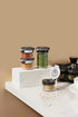 Aurakoa 360 2 (6 6 Counter rotating tier jars spice rack small large spice jars) Revolving Seasoning Organizer.