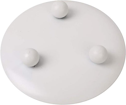 Scwhousi White Iron Plate Candle Holder - Set of 3 Decorative Iron Pillar Candle Holders for Wax Candles
