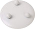 Scwhousi White Iron Plate Candle Holder - Set of 3 Decorative Iron Pillar Candle Holders for Wax Candles