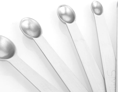 Brccee AC Measuring Spoons Set of 5, Mini Stainless Steel Measuring Spoons (tad, dash, pinch, smidgen, drop)