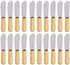 20-Pack Stainless Steel Butter Spreader Knives Set, 4-inch Wood Handle for Sandwich Cream Cheese