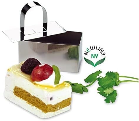 NewlineNY Stainless Steel Dessert Rings, 12 Pcs - Round, Square, Rectangular Molds for Appetizers, Salads, Cakes, Mousse