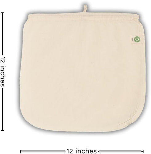 Reusable Jelly Strainer Bags, 100% Organic Cotton Juice Strainer Bags, Large, Washable, Biodegradable (3 Medium -