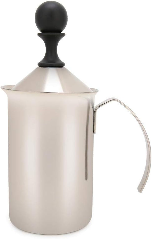 Fdit 400ml Stainless Steel Bubbler Milk Frother, Handheld Foam Maker for Lattes, Whisk Drink Mixer for Coffee