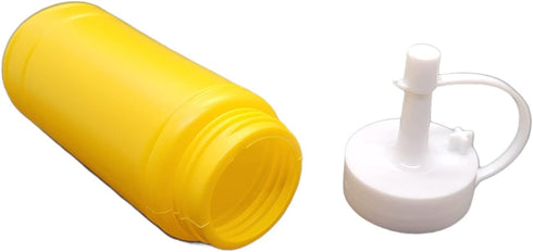 3 Set 4 oz (1 Set) Handy Housewares pc Condiment Squeeze Bottles - Mini Dispensers for Ketchup, Mustard & BBQ Sauce