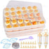 fertilfy 90 Deviled Egg Containers with Lid (Set 3),Plastic Easter Deviled Egg Tray