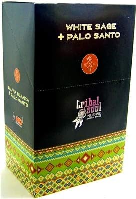 Tribal Soul Incense Smudge Stick Scents - Premium Quality Incense Stick (Box of 12) (White Sage Palo Santo)