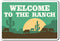 Welcome to The Ranch Aluminum Sign, Indoor/Outdoor Animals Cowboy Scenery Farm, 18" Tall