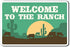 Welcome to The Ranch Aluminum Sign, Indoor/Outdoor Animals Cowboy Scenery Farm, 18" Tall