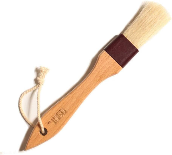 Pastry Brush Natural Bristle Wooden, MSART Basting/Food Brush with Beech Wood Handle, Easy to Clean (1 inch)