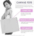 Giant 18" x 14" Canvas Bride Tote Bag - Diamond Motif Rhinestone Totes - Wedding Accessories & Bridal Shower Gifts