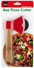 bulk buys Kitchen Essentials Axe Pizza Cutter, 8.25", Brown/Red/Silver