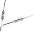 500PCS 1.57inch Metal Bright Silver Chandelier Crystal Clips, Total Length Butterfly Chandelier Part Connectors Clips