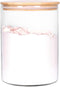 Large Glass Flour Container with Airtight Bamboo Lid, 3L Food Jar for Storage of Flour, Sugar, Cookies, Rice