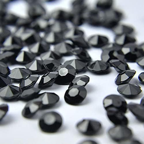 ZKC 4.5mm 10000PCS Black Crystal Acrylic Diamond Vase Fillers Beads for Wedding Centerpiece Table Scatter Shower Party
