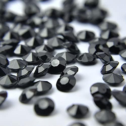 ZKC 4.5mm 10000PCS Black Crystal Acrylic Diamond Vase Fillers Beads for Wedding Centerpiece Table Scatter Shower Party