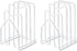 SUNFICON 2 Pack White Cutting Board Holder Rack, Pot Pan Lids Organizer for Kitchen Countertop and Cabinet