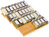 Spice Drawer Organizer, 4 Tiers Bamboo Spice Rack Tray Insert for Kitchen Seasoning Storage (14.57" Wide)